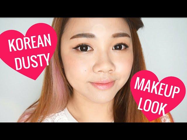 Korean Dusty Rose Make Up Look ft Carmen Layrynn| COSME-DE.COM