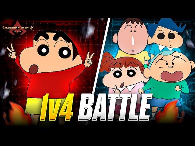 Shinchan Challenged His Friends In Shadow Fight Arena  | Shinchan Playing Shadow Fight 4 Arena 