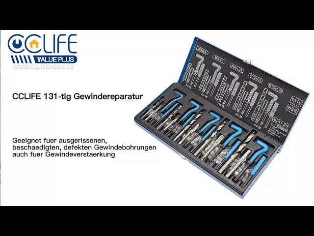 CCLIFE 131-tlg Gewindereparatur