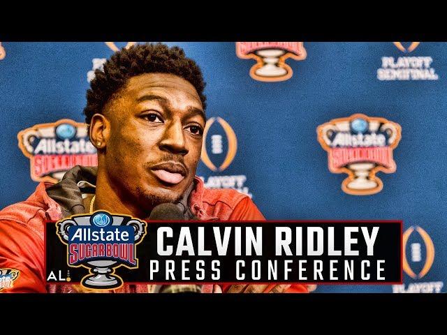 Alabama WR Calvin Ridley addresses the media ahead of the Sugar Bowl vs Clemson