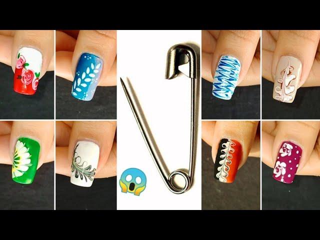 Easy Nail Art Design at  home||घर में उपलब्ध चीजों से करे सुंदर नेलआर्ट #imaginenails