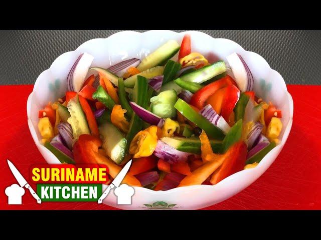 Surinaamse Romantische Zuurgoed Recept | Surinamese Romantic Pickled Recipe | Suriname Kitchen