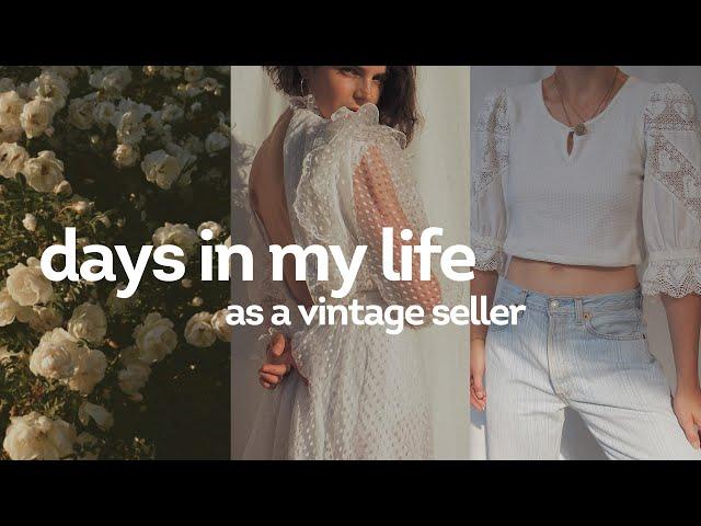 days in my life as a vintage seller, fleamarkets sundays, pack orders with me & more 