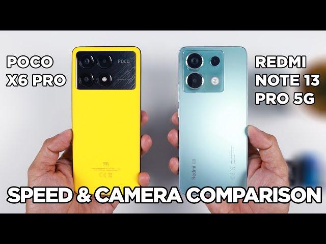 POCO X6 Pro vs Redmi Note 13 Pro 5G SPEED TEST & CAMERA Comparison | Zeibiz
