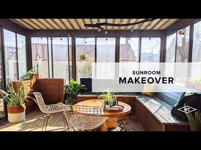 Dreamy Sunroom Makeover/ Using  Reclaimed Materials!