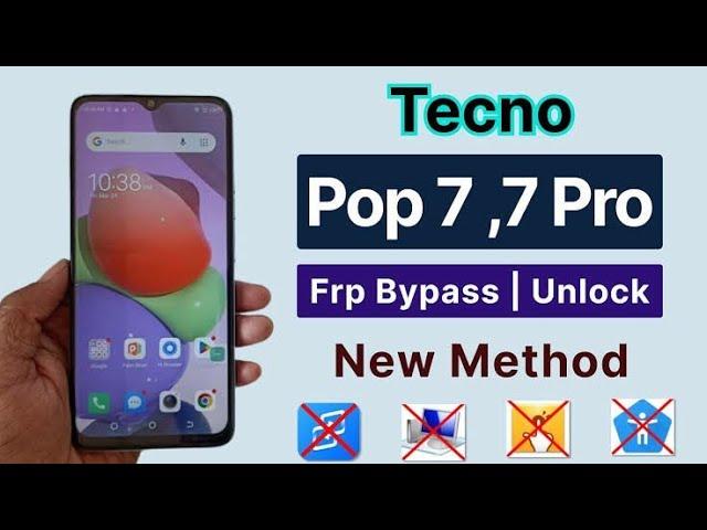 TECNO POP 7 BF6 frp bypass/ how to remove Google account from ALL NEW TECNO without PC  working