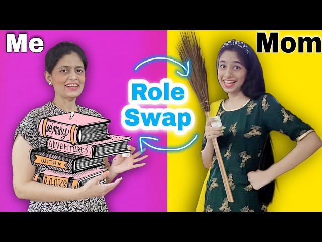 Switching Lives With Mom For 24 Hrs | Mom Daughter Role Swap! | Riya's Amazing World