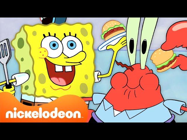 SpongeBob Schwammkopf | 60 MINUTEN in der Krossen Krabbe  | Nickelodeon Deutschland