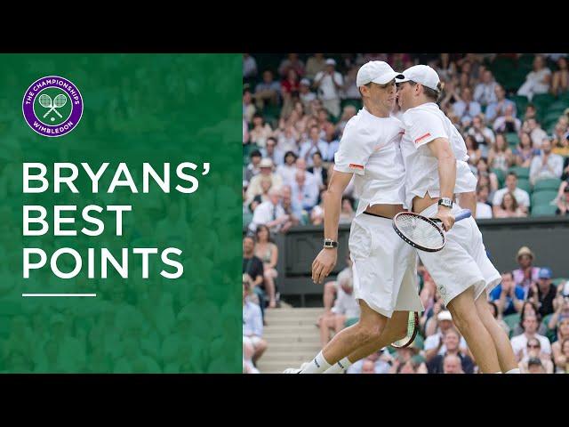 Bryan Brothers Great Points at Wimbledon | Incredible Volleys, Reflexes and Trick Shots