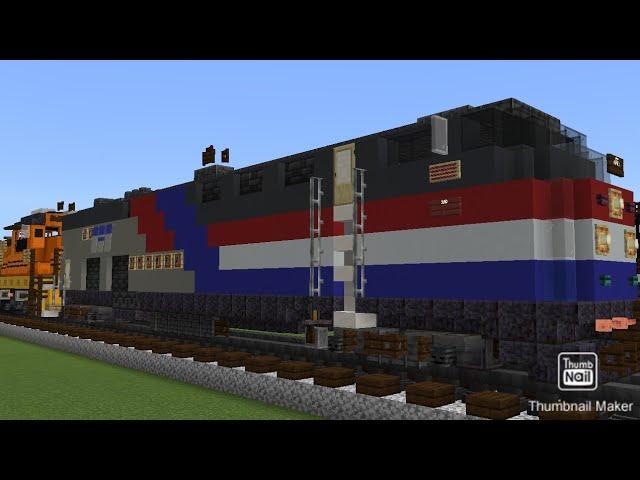 Minecraft Amtrak 160 GE Genesis Locomotive Tutorial Updated Build!