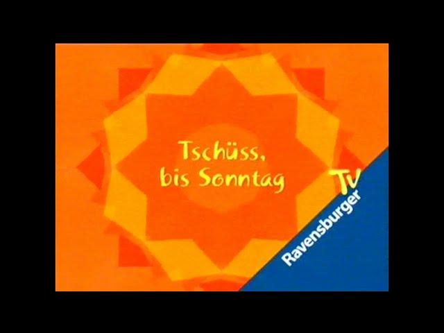 Super RTL, Abspann Spielegalaxie, Ende Ravensburger TV, Werbetrenner Winter, ~2004