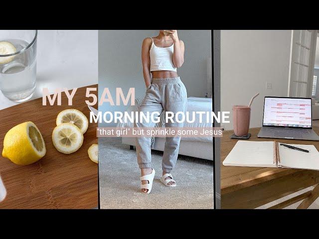 My 5AM “THAT GIRL” Winter Morning Routine | intentional, realistic, & productive