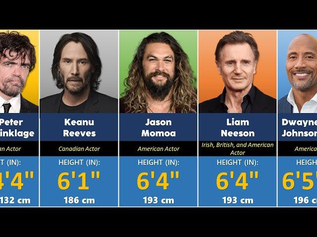 Height comparison of hollywood actors | Shortest to Tallest