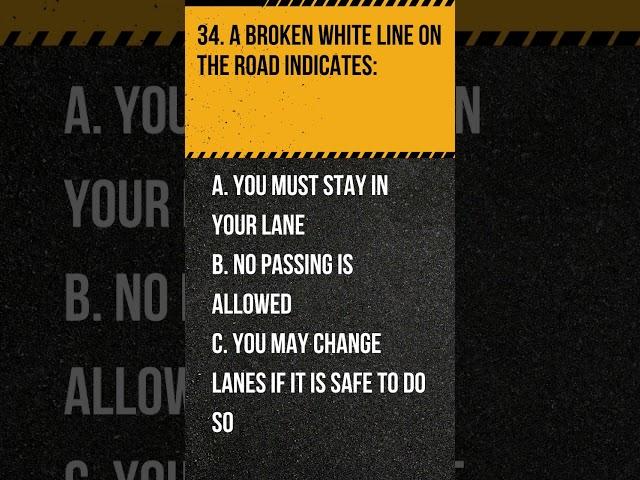 Texas DPS Driver's Handbook Questions With Answers Part 2