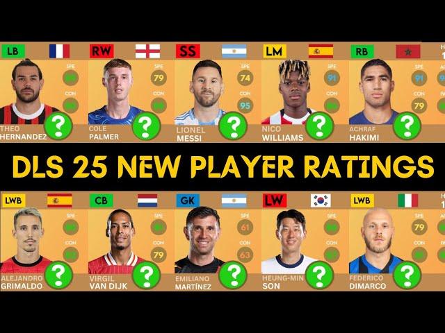 DLS 25 New Players Rating | DLS 24 New Update