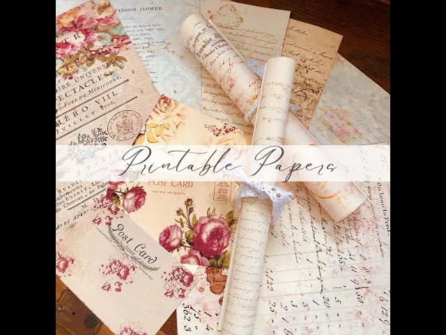 Printable Junk Journal Papers kit