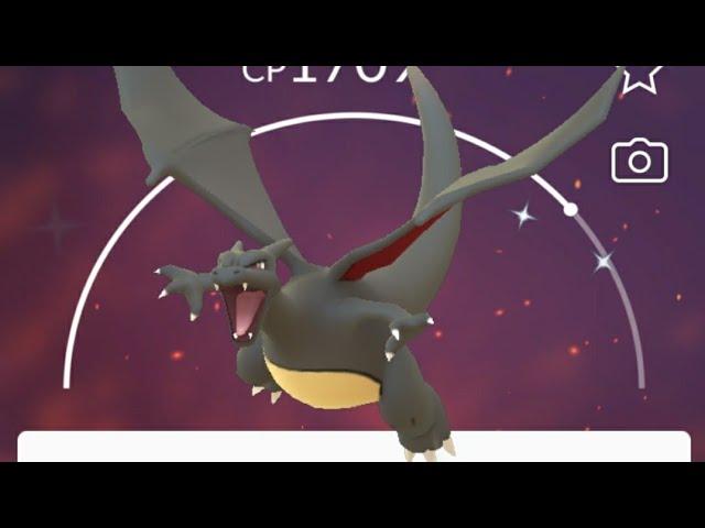 Evolving Shiny Charmander in Pokemon Go - Shiny Charizard