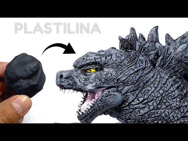 Como hacer a GODZILLA de Plastilina paso a paso - Mi mundo de Plastilina