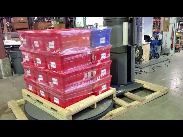 Lantech Q-Series Q300 Pallet Stretch Wrap Turntable Machine - Inventory #3700