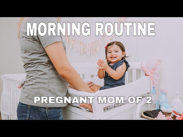 PRESCHOOL MORNING ROUTINE | PREGNANT MOM OF 2