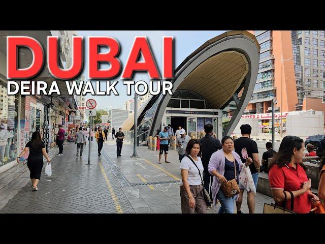 1:30pm Dubai UAE Walk: Explore "Street Life" in DEIRA Al Muraqqabat District (3.23.24: 4K-UHD)