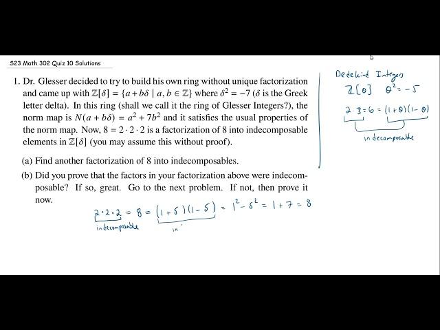 Indecomposable Factorization of 8 in the "Glesser Integers"