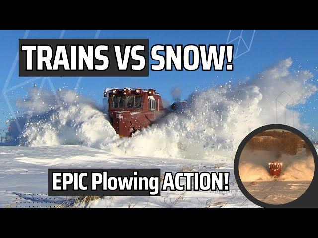 Ultimate Train Snow Plowing Compilation - Trains vs. Snow