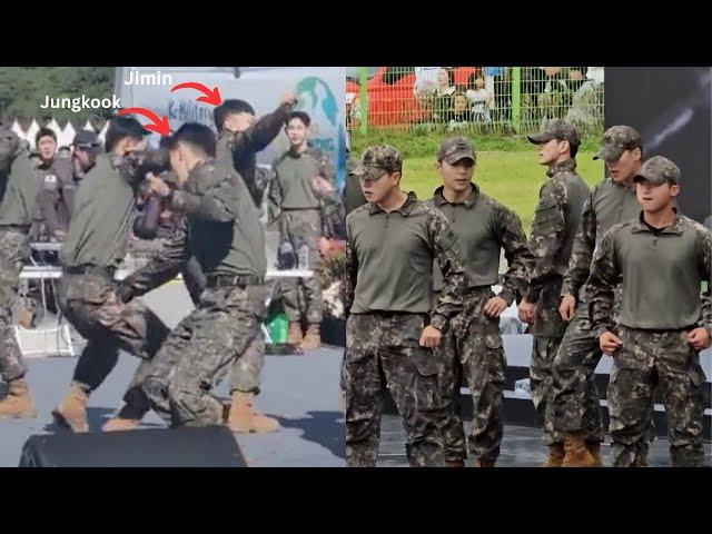 Surprise Performance BTS's Jimin and Jungkook Light Up Military Camp with Singing and Dancing!