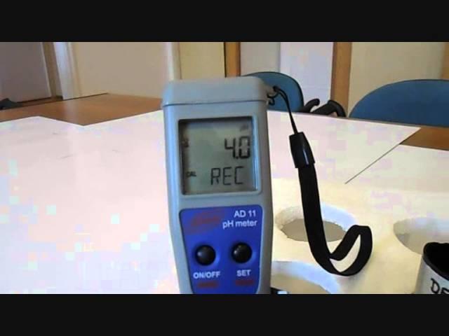 Adwa AD11 two point pH calibration