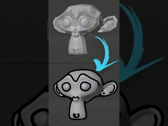 Blender how to use Line Art Modifier #blender #cgian #3d #blenderian