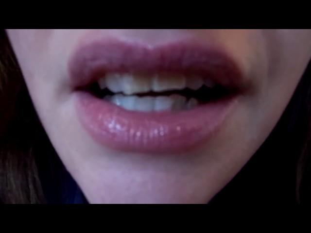ASMR Soft Spoken - Mouth Close-up Words & Facts