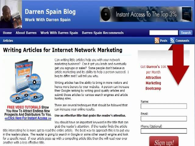 Writing Articles for Internet Network Marketing