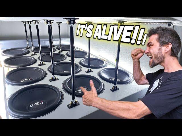 Official BASS VAN REVEAL! Installing Subwoofers & Testing EXOs SOUND SYSTEM @ Biggest CAR AUDIO Show