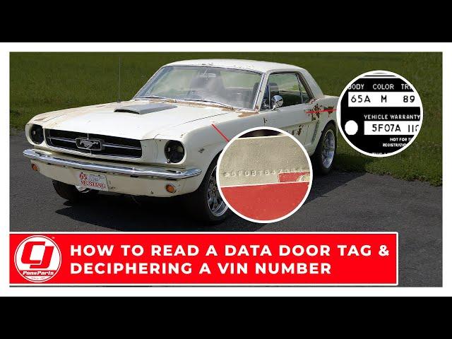 Deciphering Your Classic Mustangs VIN Number & Data Door Tag