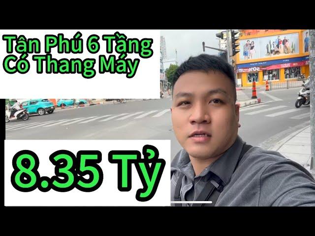 Quận tân phú 8.35 tỷ đường lương minh nguyệt 6 tầng 4mx14m xây dựng 4x12 có thang máy #0906212061