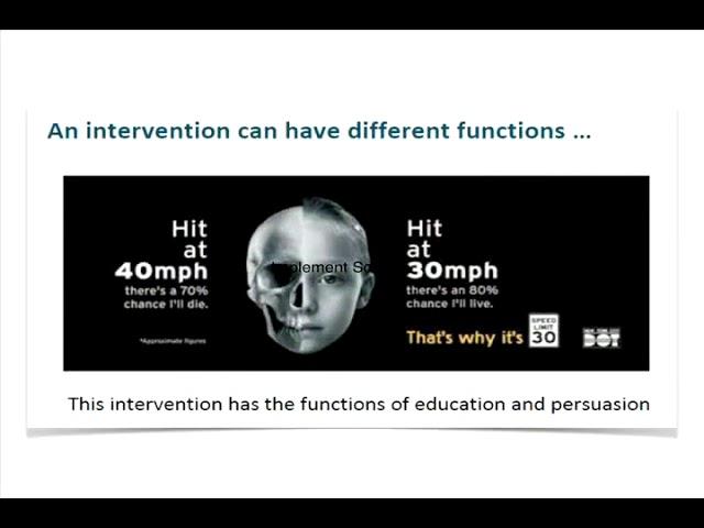 intervention functions and policy categories