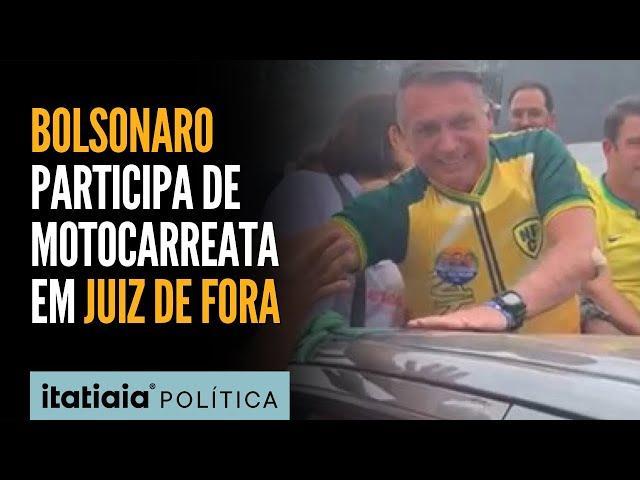 EM JUIZ DE FORA, BOLSONARO PARTICIPA DE MOTOCARREATA E VOLTA AO LUGAR ONDE TOMOU FACADA EM 2018