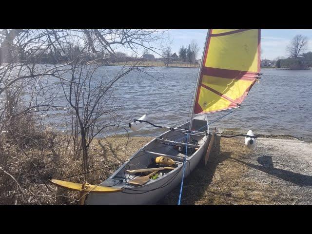 Canoe Sail, Rig Test, Grumman 17, Rideau River