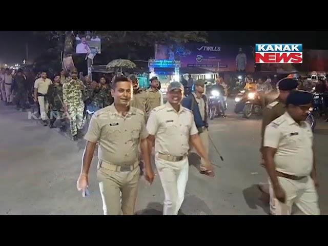 Flag March By Jajpur Police Amid Law And Order Concerns In the City