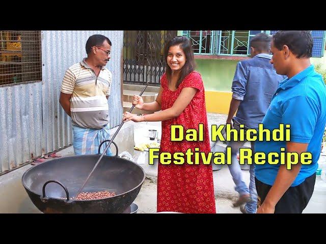 Recipe of Dal Khichdi in Big Kadhai for Festival | Food With Anindita