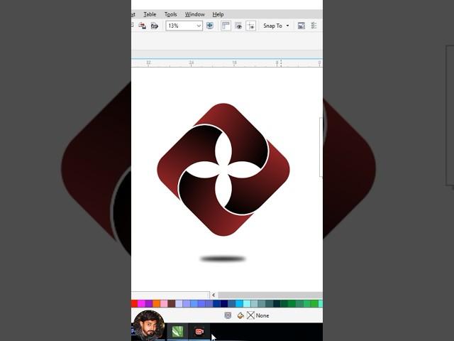 Logo Design in corel draw #graphicdesign #coreldraw #shorts #youtube