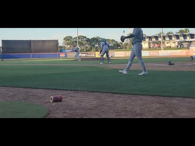 Mets Prospect Jesus Baez RBI triple in St. Lucie Mets game.