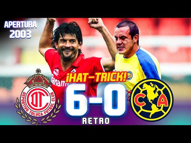 GOLAZO de CARDOZO en el INFIERNO  Toluca 6-0 América    Apertura 2003 - Jornada 16