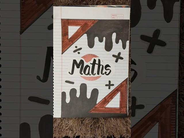 Front Page design for math assignment@Crafterkashish-19  #diy#craft#shorts#frontpagedesign #idea