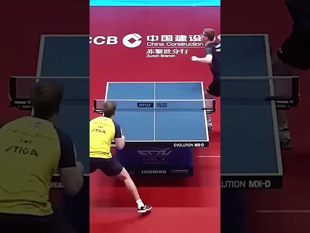 Alexis Lebrun's Epic Fail: Hilarious Paddle Smash in First Serve! #pingpong #tabletennis #comic