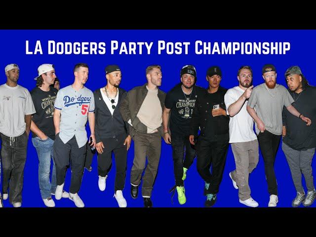 LOS ANGELES DODGERS TEAMMATES PARTY TOGETHER AFTER BECOMING 2024 CHAMPIONS AND PARADING.