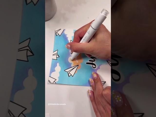 Coloring the paper plane bullet journal theme! ️ #bujo #bulletjournal #journal #art #coloring