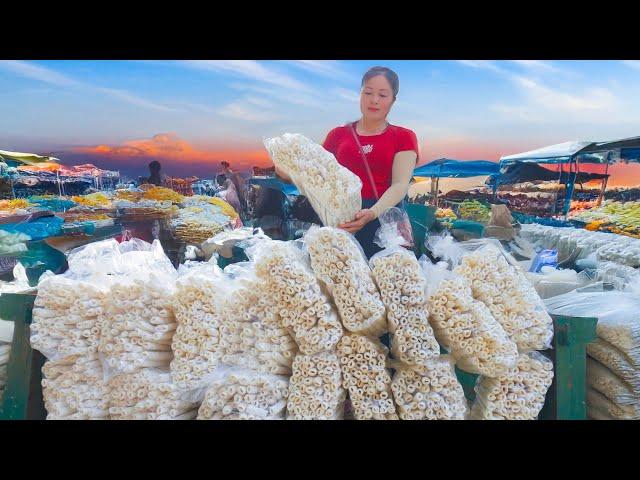 Make A Lot Of Rice Cake Tube Goes To Market Sell - Use Truck To Carry Goods To Market - Village Girl