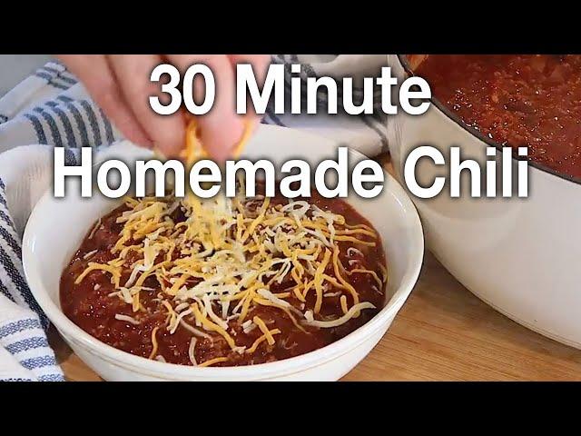 Easy 30 Minute Chili Recipe | How To Make Homemade Chili | The Carefree Kitchen