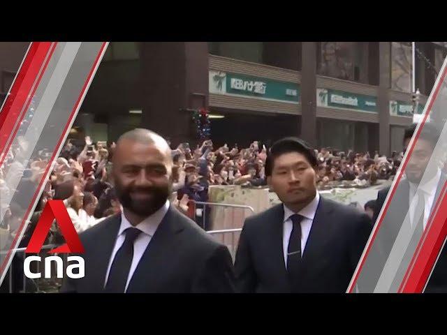 Thousands of rugby fans throng streets of Tokyo to celebrate Brave Blossoms